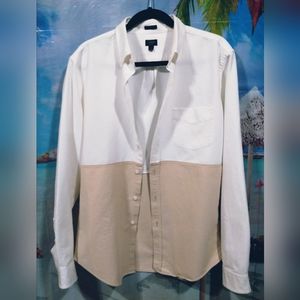 J.Crew Oxford Men Two/Tone Shirt Size L
